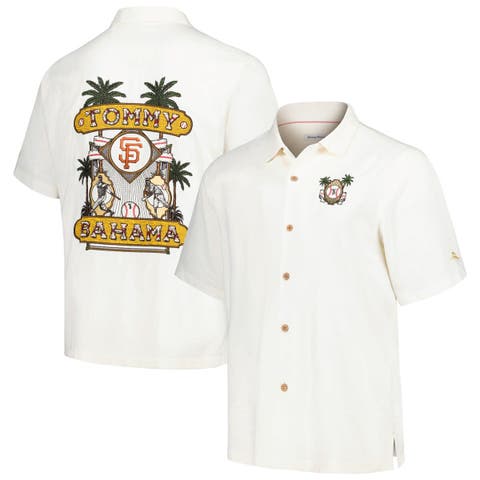 Men's Tommy Bahama Black Las Vegas Raiders Tidal Kickoff Camp Button-Up Shirt Size: Large
