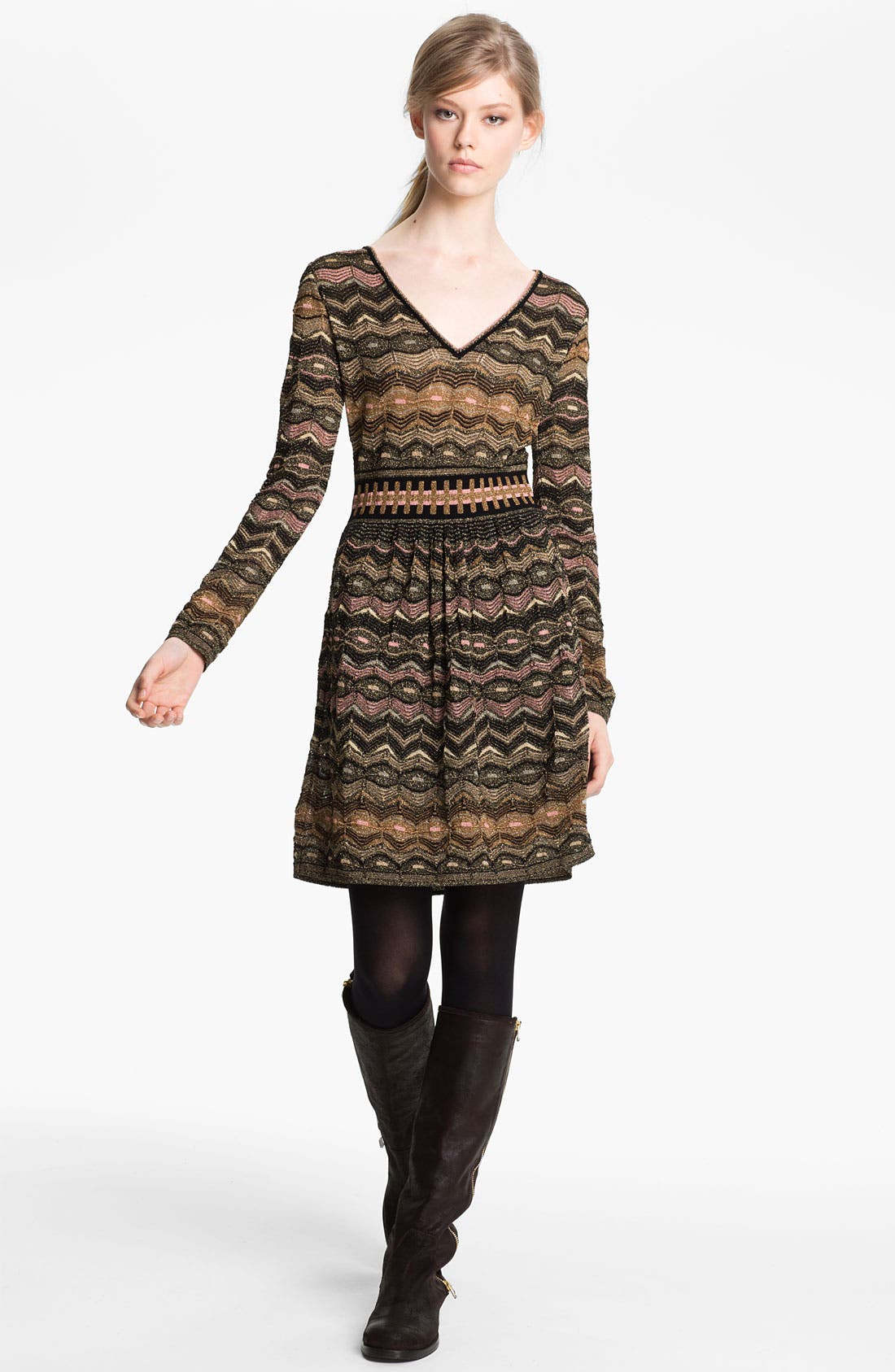 M Missoni Zigzag Metallic Knit Dress Nordstrom