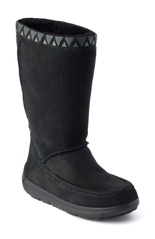Reflections Genuine Shearling Water Resistant Boot in Black