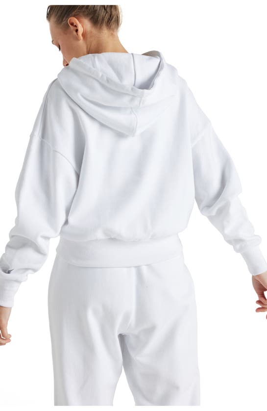 Shop Electric Yoga French Terry Hoodie In White