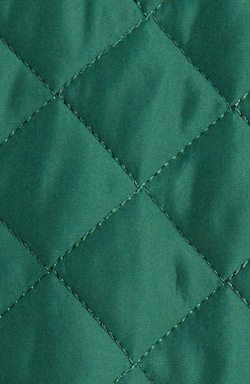 Shop Jones New York Quilted Coat In Forest Green