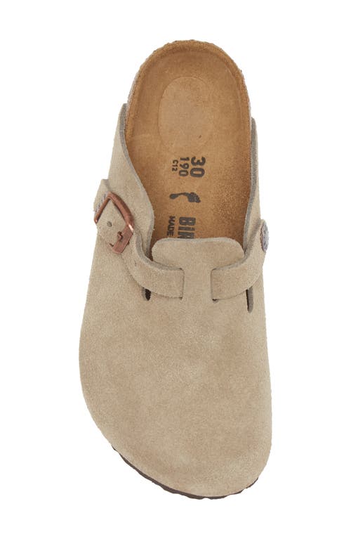 Shop Birkenstock Kids' Boston Clog In Taupe