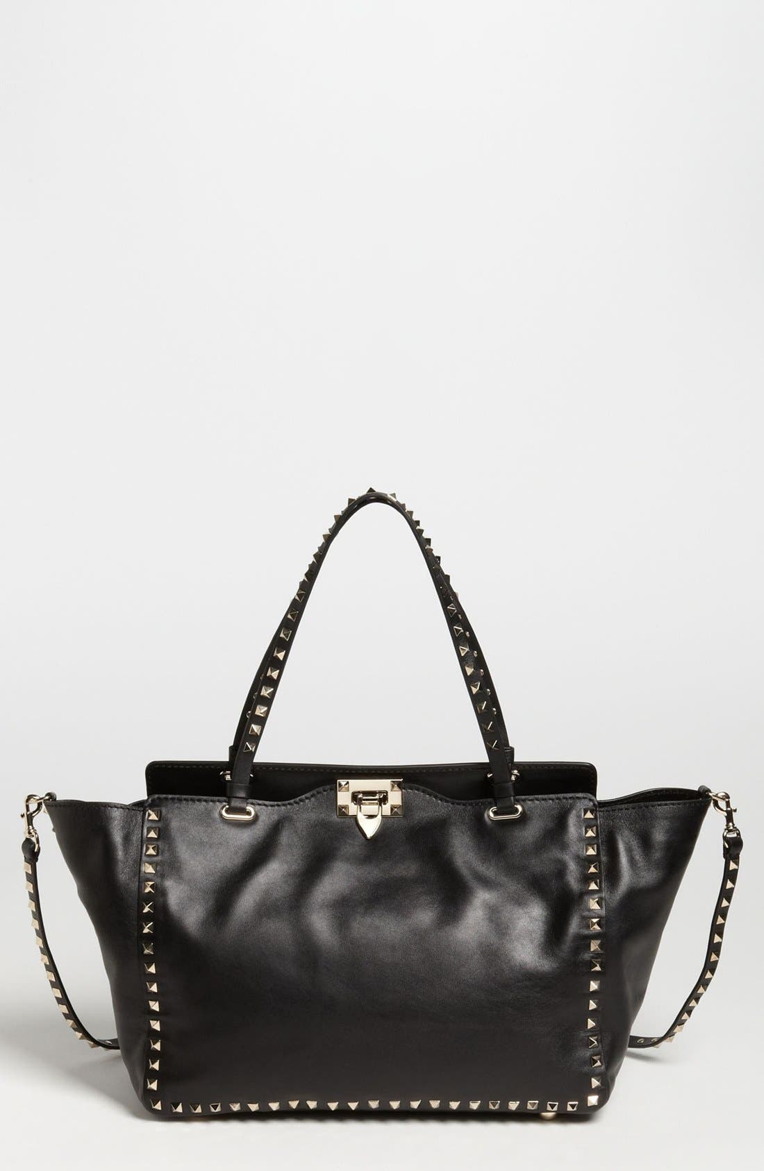 Valentino 'Rockstud Medium' Double Handle Leather Tote Nordstrom