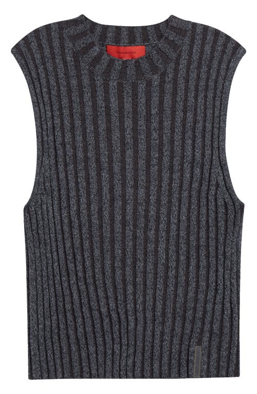 Shop Eckhaus Latta Keyboard Stripe Sweater Vest In Carbon