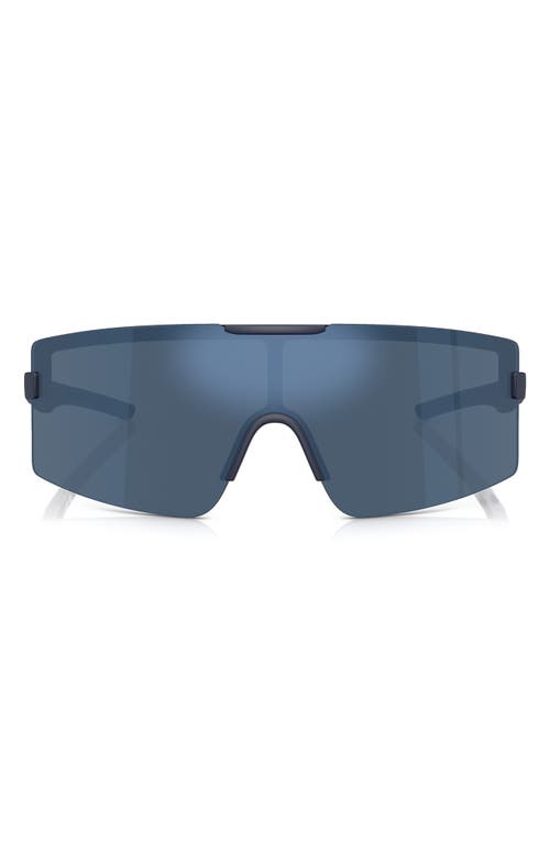 Scuderia Ferrari 43mm Rectangular Sunglasses In Matte Blue