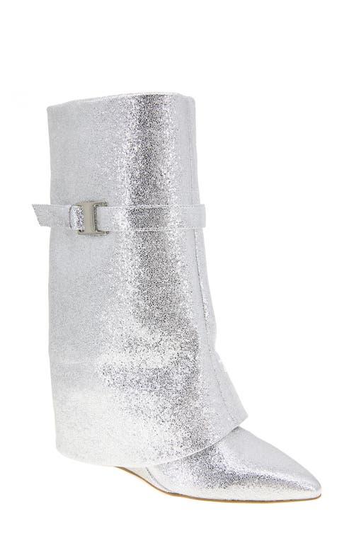 Shop Bcbg Rinzy Wedge Boot In Silver