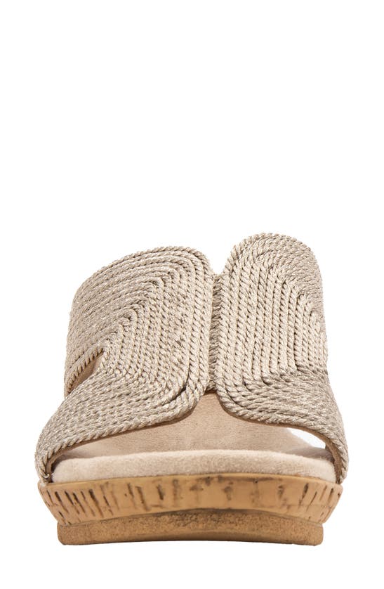 Shop David Tate Vibe Wedge Slide Sandal In Wheat