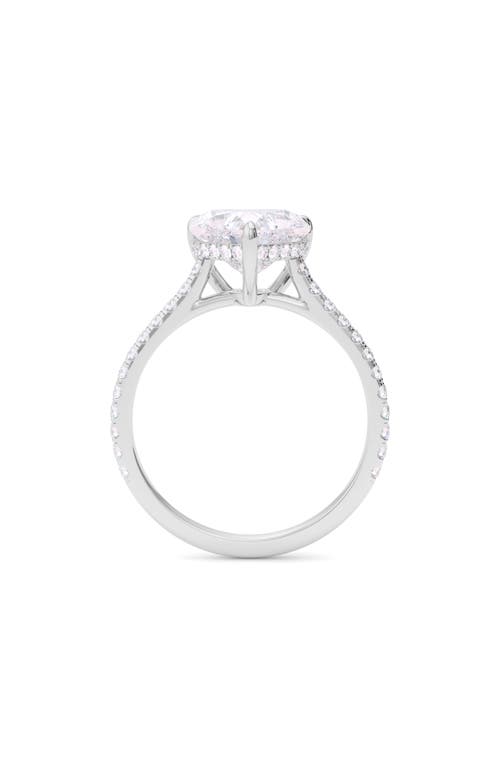 Shop Hautecarat Heart Cut & Pavé Lab Created Diamond 18k Gold Ring In 18k White Gold