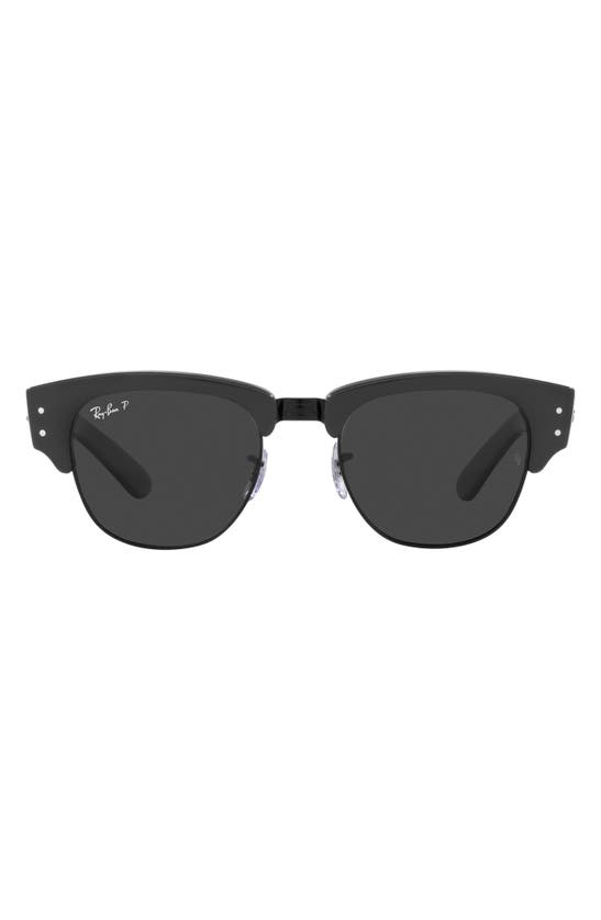 Shop Ray Ban Ray-ban Mega Clubmaster 53mm Polarized Transition Square Sunglasses In Black Grey