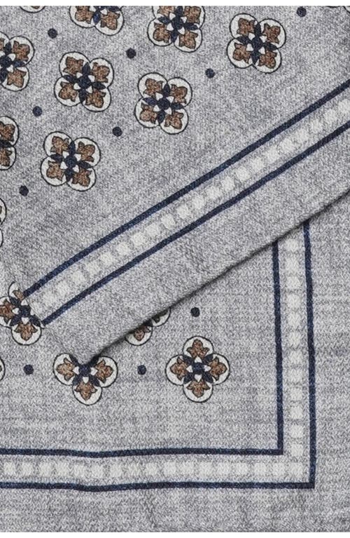 Jack Victor Anwoth Reversible Silk Pocket Square In Grey