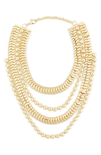 Eye Candy Los Angeles Julia Layered Chain Necklace In Gold
