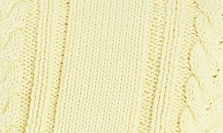 Shop English Factory Mock Neck Cable Stitch Sweater In Lemon
