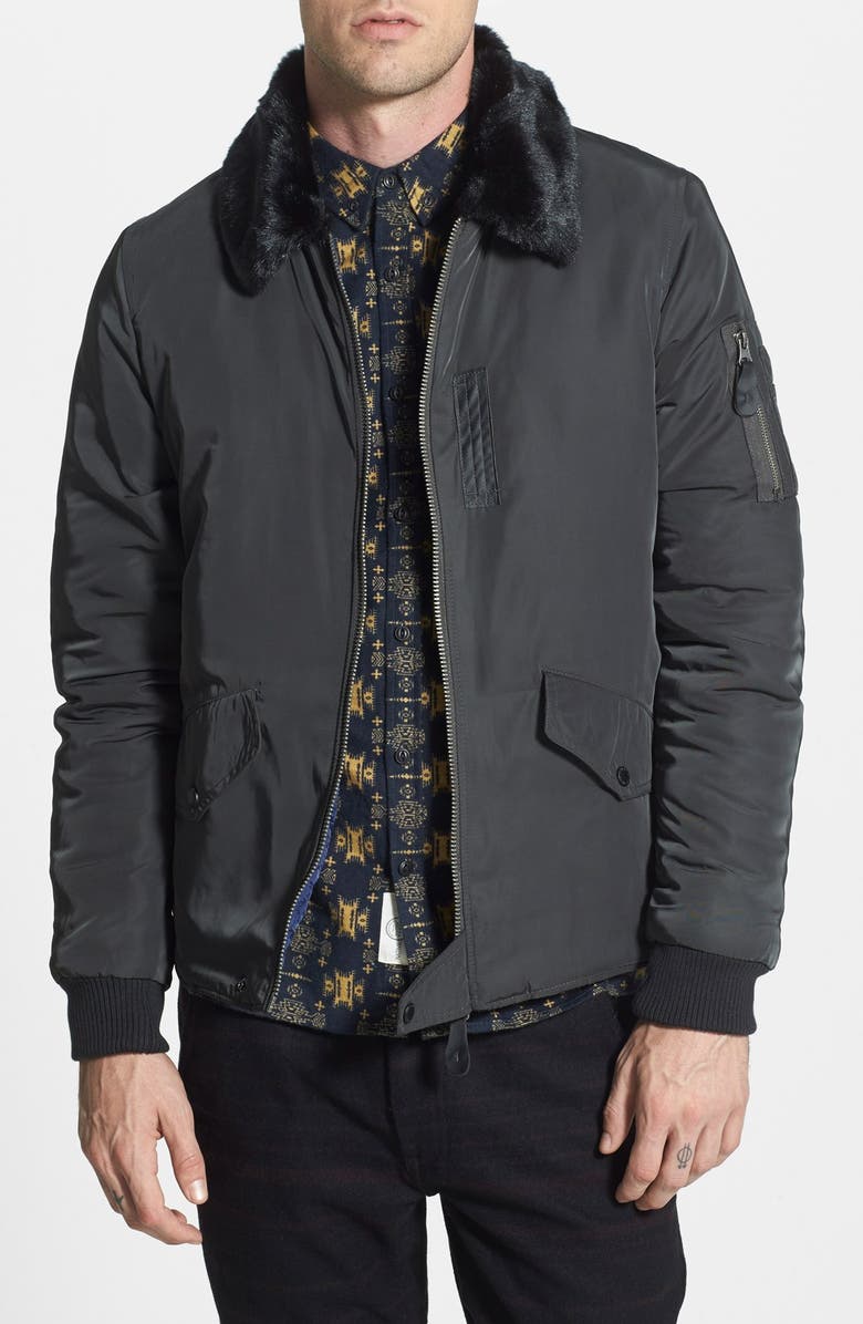 Native Youth Bomber Jacket with Faux Fur Collar | Nordstrom