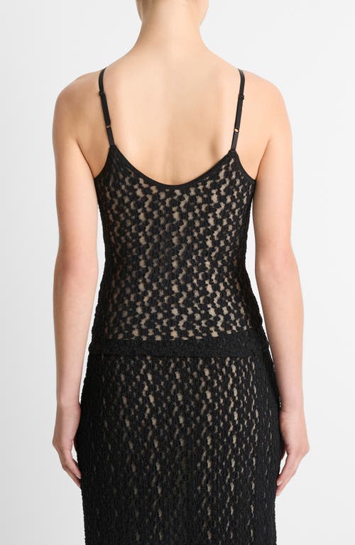 Shop Vince Floral Lace Camisole In Black