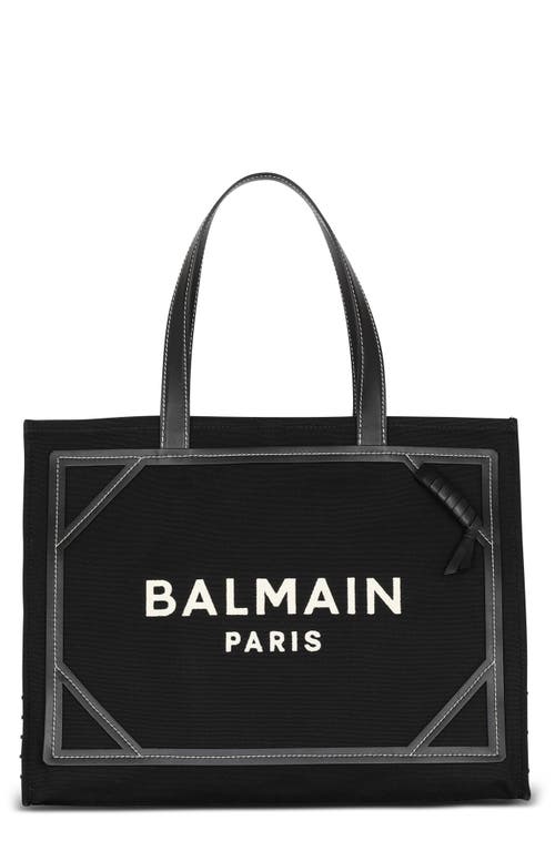 Balmain B-Army Monogram Shopper Tote in Ivory/Black at Nordstrom