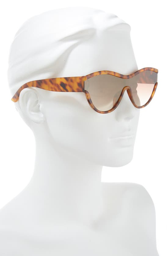 Shop Vince Camuto Shield Cat Sunglasses In Honey Tortoise