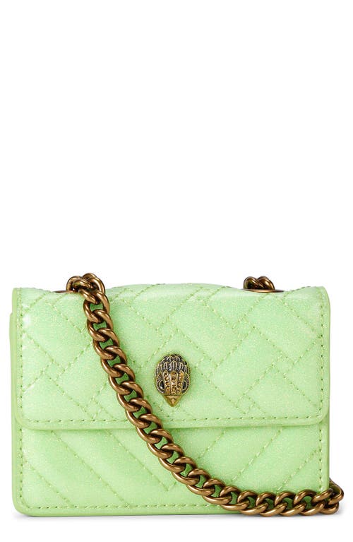 Micro Kensington Quilted Convertible Crossbody Bag in Green