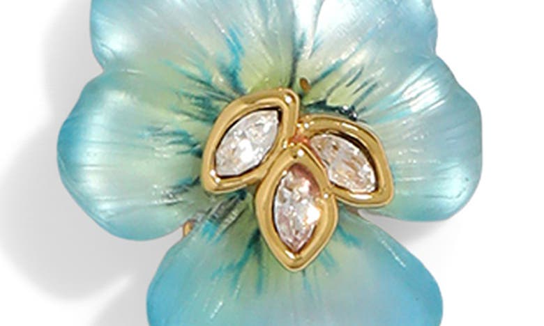 Shop Alexis Bittar Pansy Lucite® Flower Pendant Necklace In Lake Pansy
