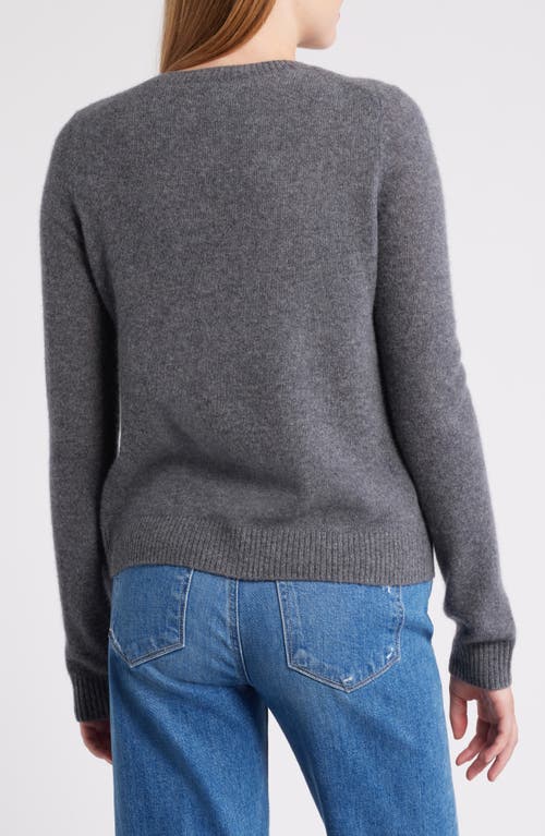 Caslonr Caslon(r) Cashmere Crewneck Sweater In Grey Dark Heather