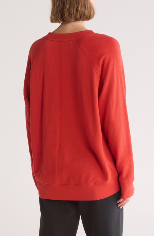 Zella Drew Crewneck Sweatshirt In Red Whirl