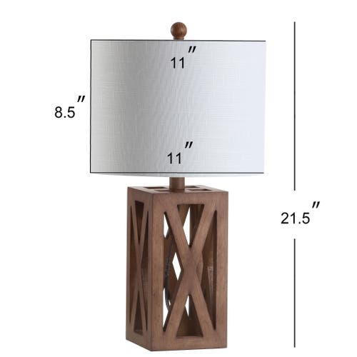 JONATHAN Y JONATHAN Y STEWART FARMHOUSE WOOD LED TABLE LAMP 