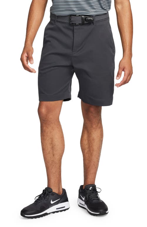 Nike Golf Dri-fit 8-inch Water Repellent Chino Golf Shorts In Dark Smoke Grey/black