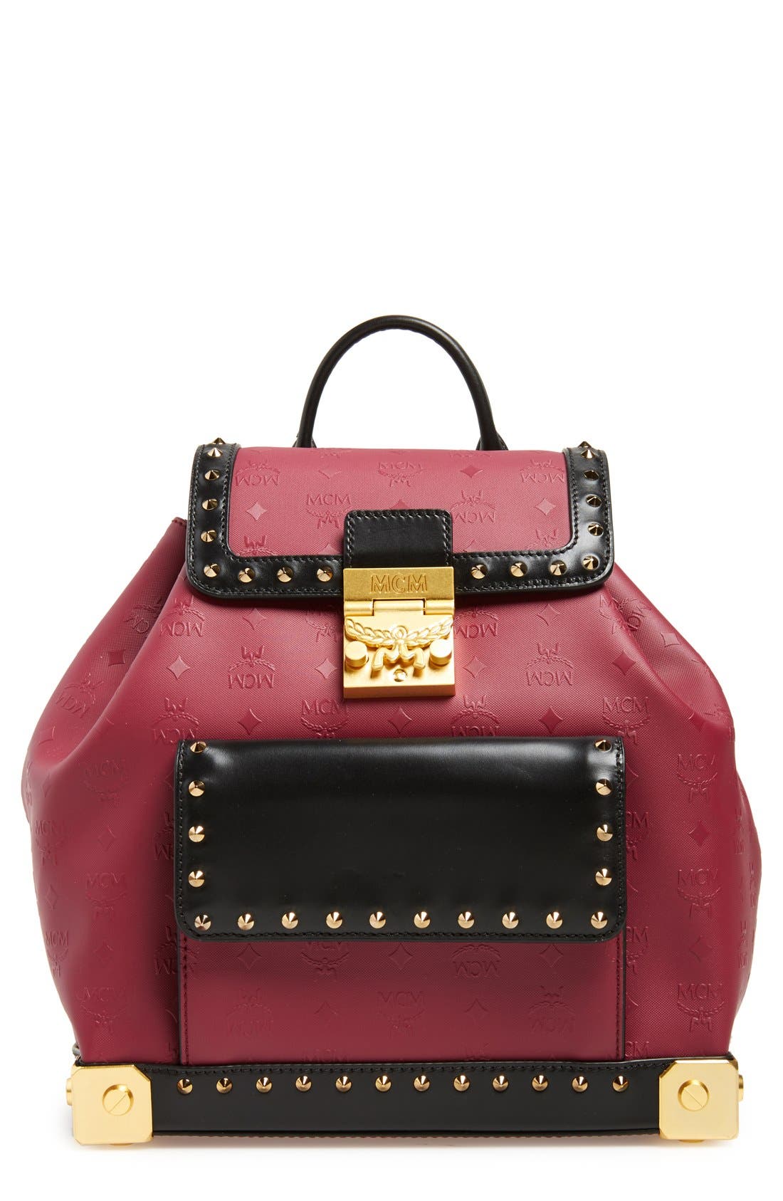 MCM 'Small Berlin' Studded Leather Backpack Nordstrom
