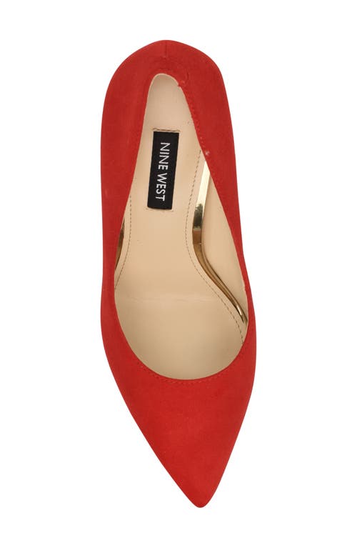 Shop Nine West Tatiana Pointed Toe Pump In Dark Red