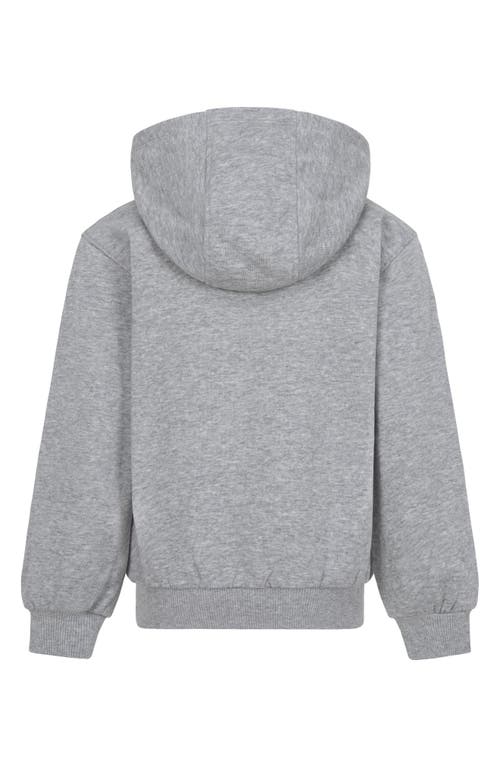 Shop Nike Kids' Sportswear Swoosh French Terry Hoodie In Dark Grey Heather