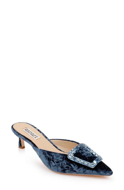 Shop Badgley Mischka Collection Abigayl Pointed Toe Mule In French Blue