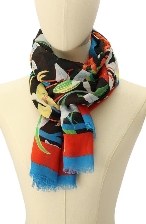 Shop Kate Spade New York Summer Lilies Oblong Scarf In Multi