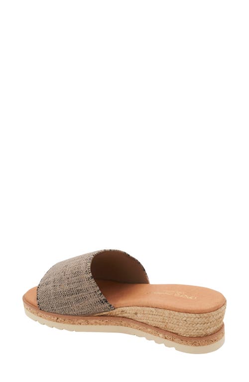 Shop Andre Assous André Assous Nessie Espadrille Wedge Slide Sandal In Black/beige