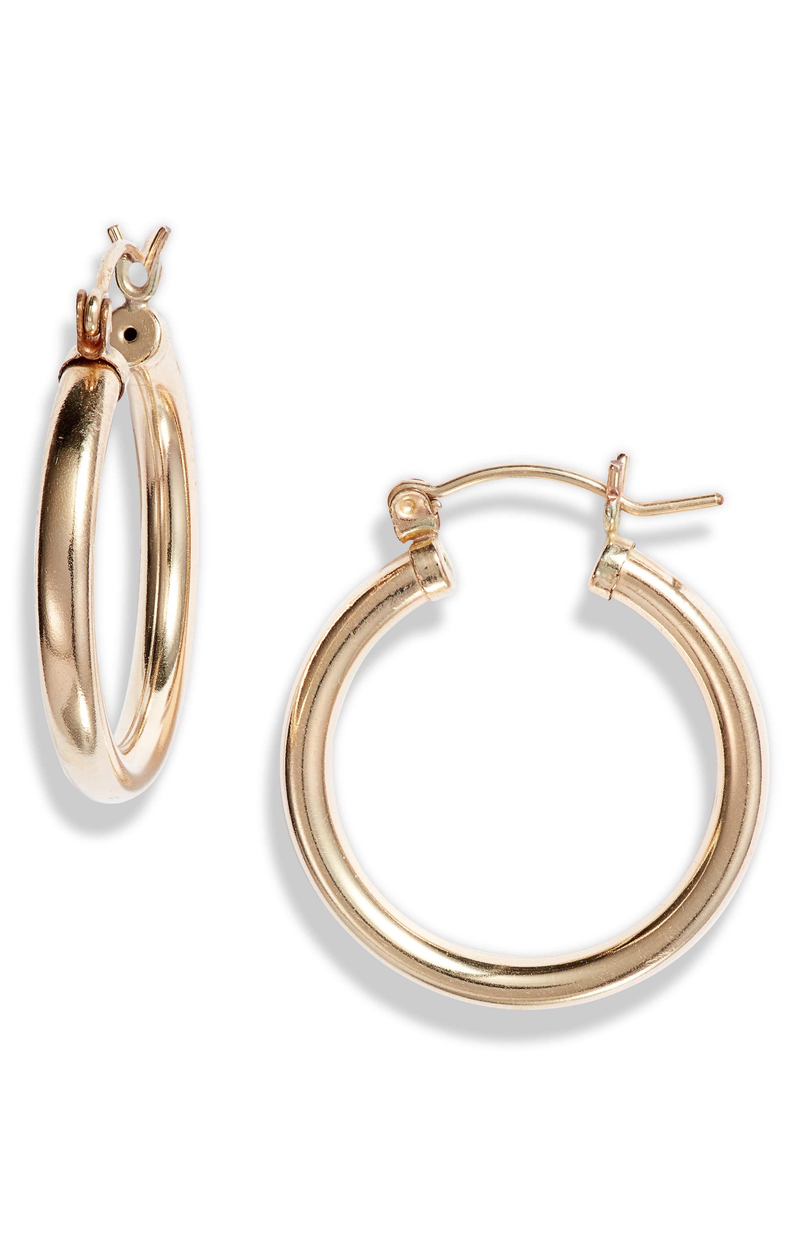 6mm x 28mm Jewel Tie 14k Gold Two-tone Braided Hoop Earrings