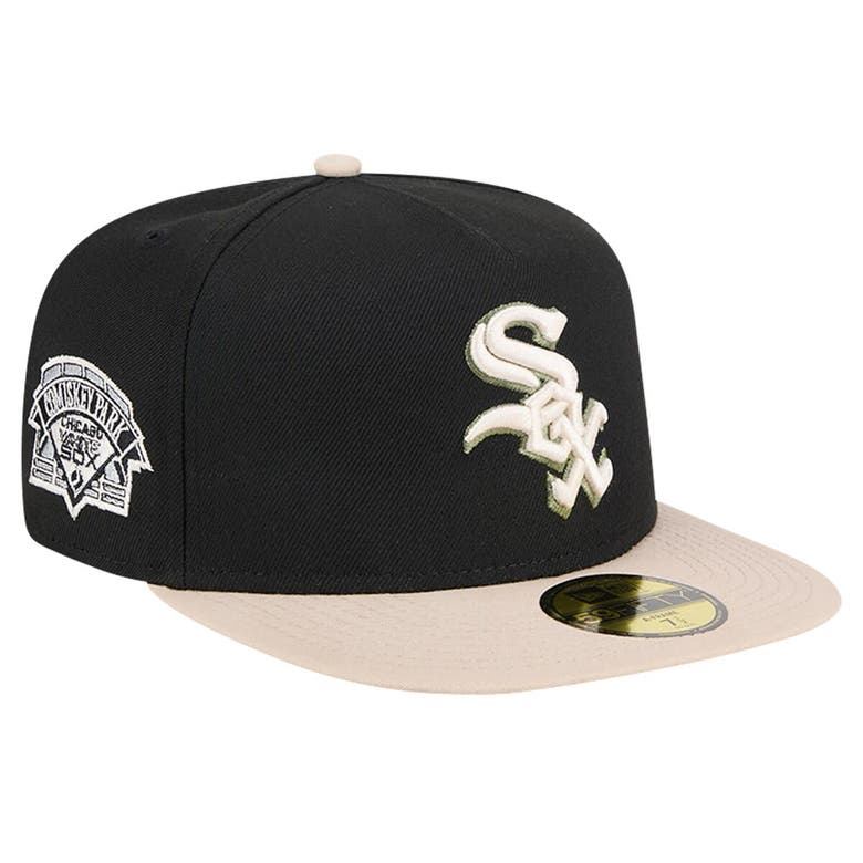 Shop New Era Black Chicago White Sox Canvas A-frame 59fifty Fitted Hat