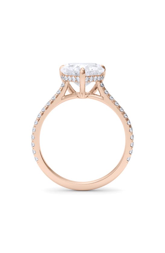 Shop Hautecarat 18k White Gold Heart Cut Lab Created Diamond Engagement Ring In 18k Rose Gold