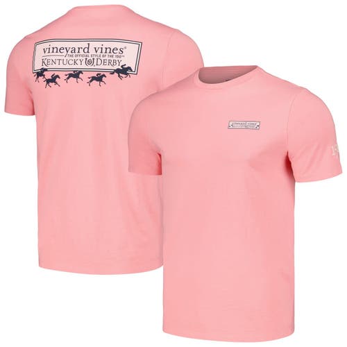 Men's Vineyard Vines Pink Kentucky Derby 150 Logo Box T-Shirt