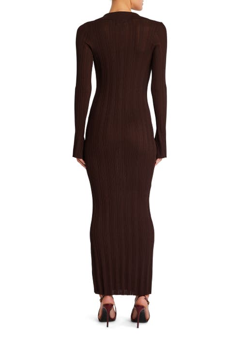 Shop Ser.o.ya Azula Rib Knit Maxi Dress In Ash Brown