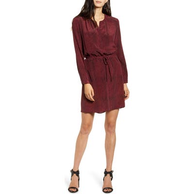 Rails Hana Tie Waist Silk Dress, Red