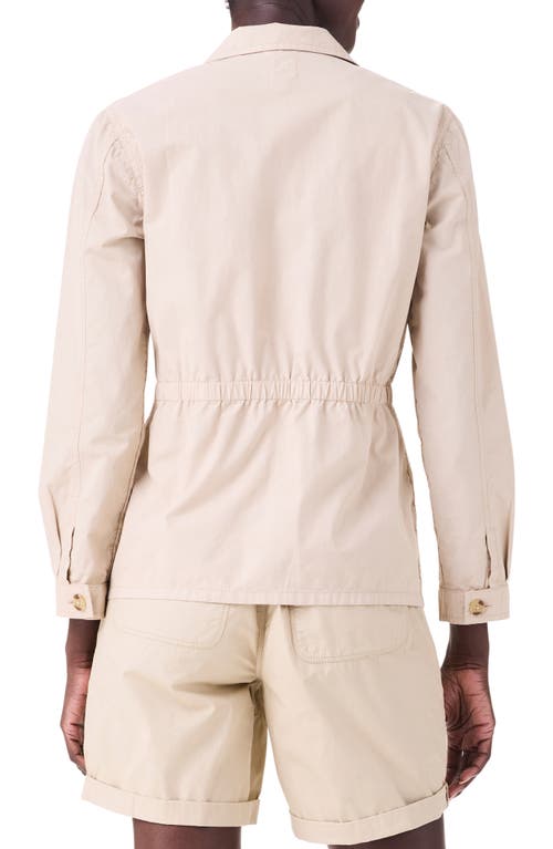 Shop Nic + Zoe Nic+zoe Cotton Poplin Jacket In Brown Rice