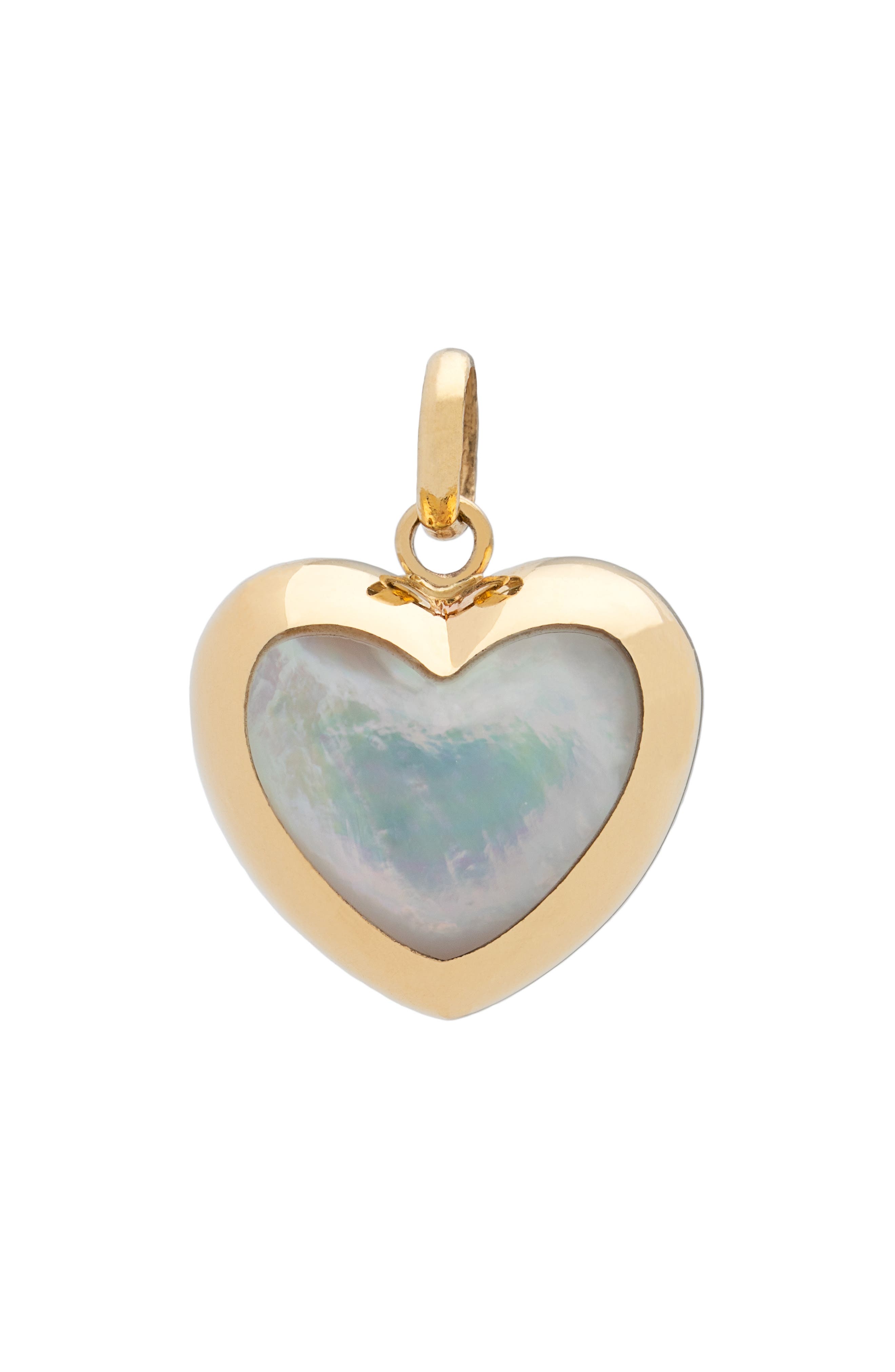 Pearl Heart Pendant Charm 