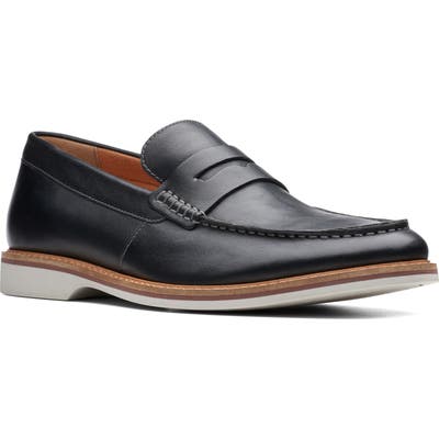 Clarks Atticus Free Penny Loafer, Black