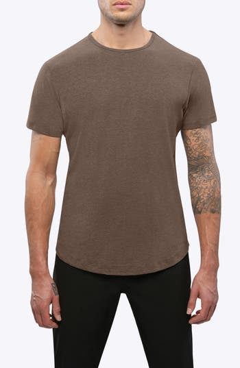 Cuts Ao Curve Hem Cotton Blend T-shirt