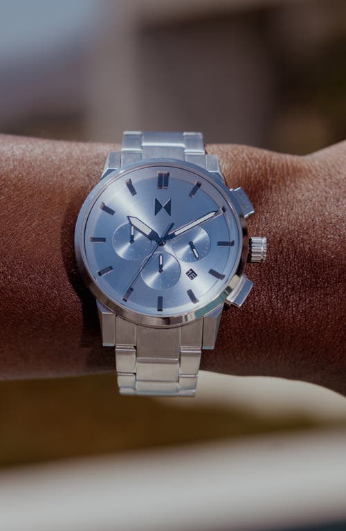 Mvmt Men's Chrono Ii Silver Stainless Steel Watch 44mm In Blue