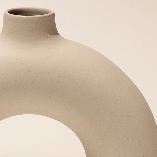 Osmos Studio Half Polo Vase In Off White