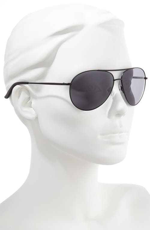 Nike Chance 61mm Aviator Sunglasses In Satin Black/dark Grey