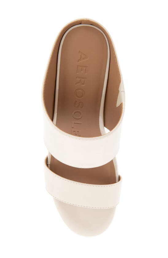 Shop Aerosoles Wheeler Wedge Heel Sandal In Eggnog Patent Pu