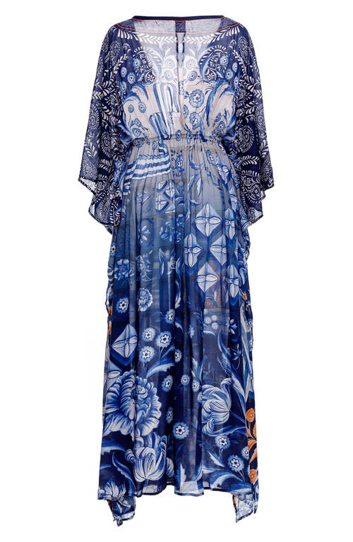 Agua Bendita Sam Azure Cover-up Tunic In Blue Multi