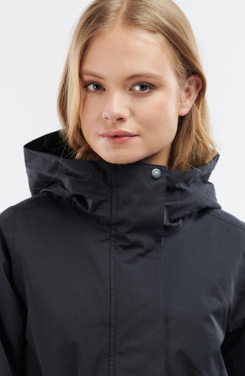 Shop Barbour Bowlees Waterproof Longline Jacket In Dk Navy/dress