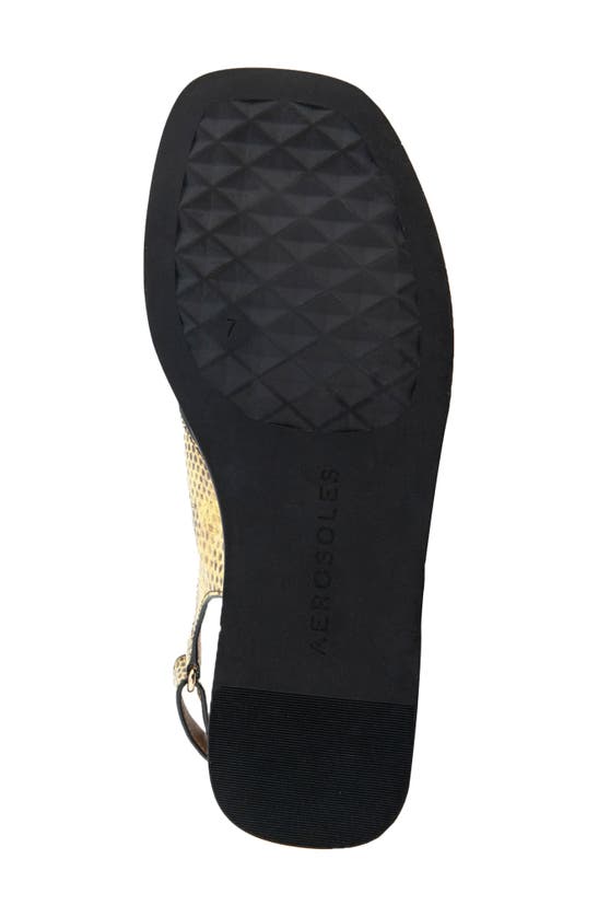 Shop Aerosoles Bron Slingback Wedge Sandal In Green Sheen Snake Leather