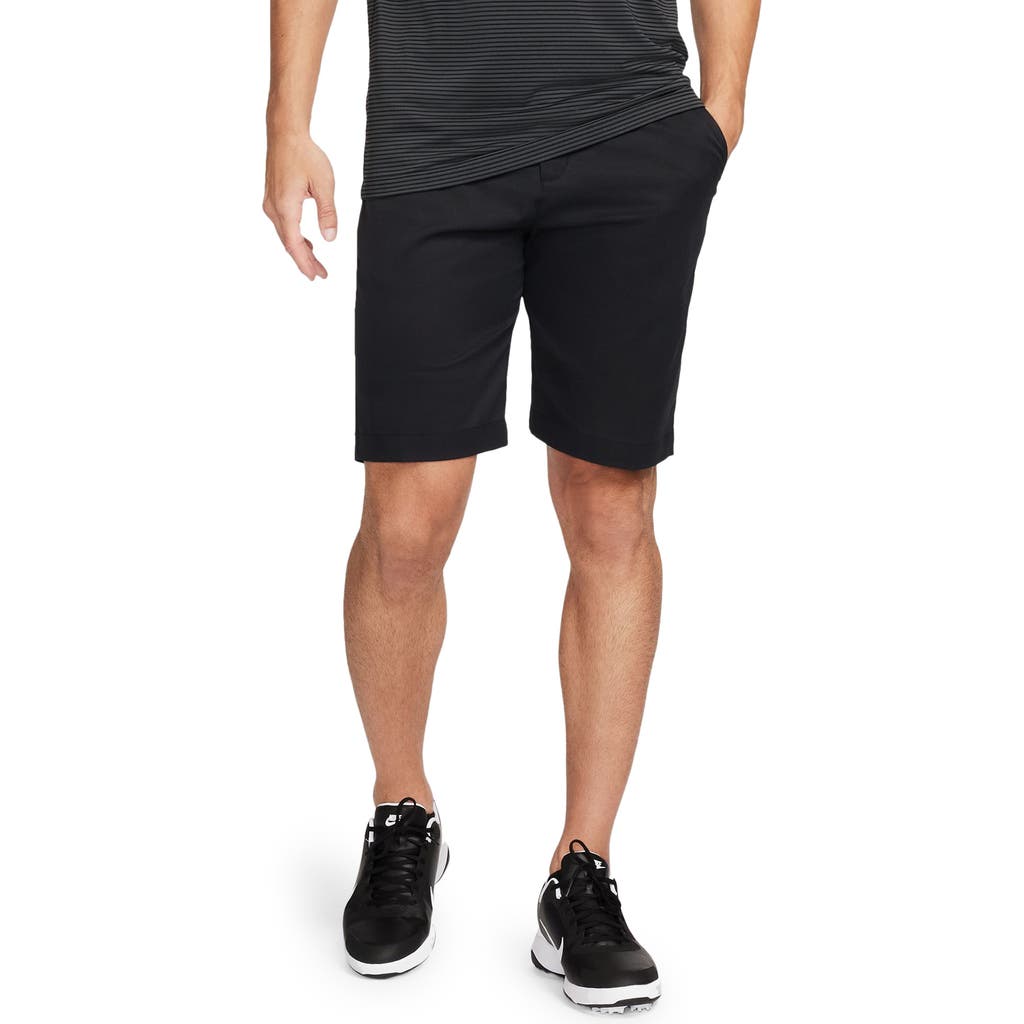 Nike Golf Dri-fit Tour 10-inch Water Repellent Chino Golf Shorts In Black/black
